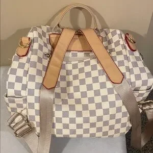 Bags | Checkered Backpack With Tan Accents | Poshmark display picture 2
